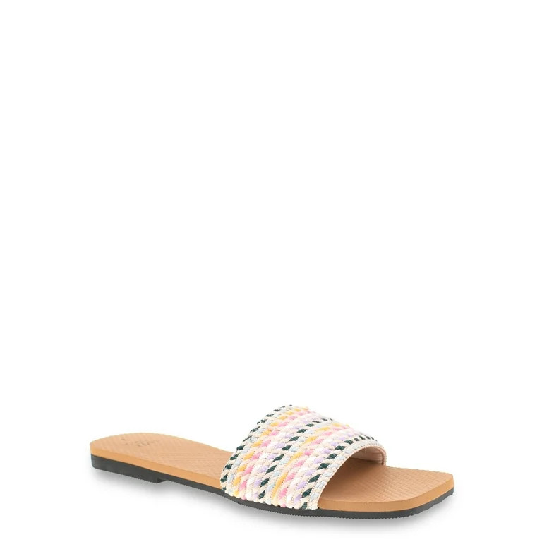Time and Tru Women's Woven Slide Sandal - Walmart.com | Walmart (US)