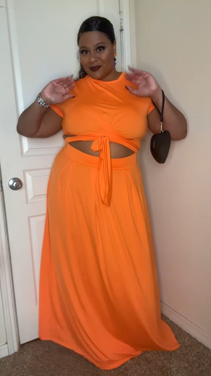 Ahh this 2 pc set was absolutely PERFECT for a wine festival that I attended. Comfortable, lightweight & it has pockets on the skirt. I received so many compliments. The vibrant color too🍊 

#LTKover40 #LTKplussize #LTKFestival