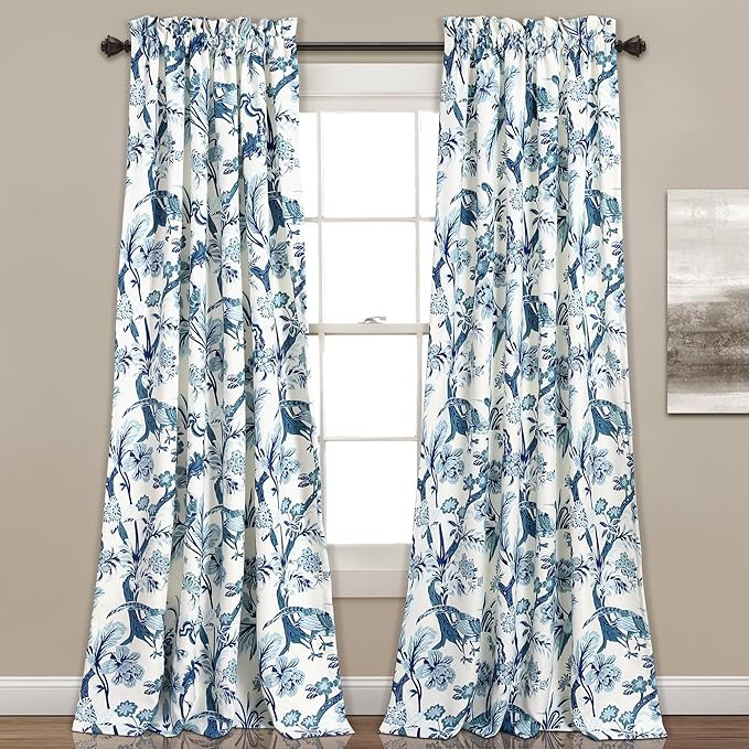 Lush Decor Curtains Dolores Darkening Window Panel Set for Living, Dining Room, Bedroom (Pair), 8... | Amazon (US)