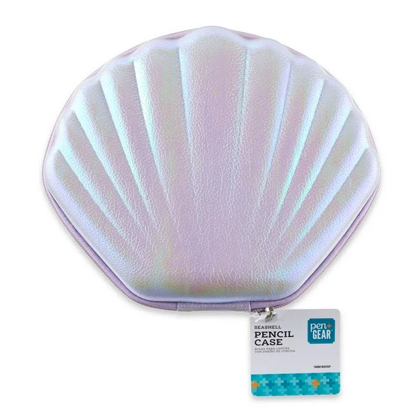 Pen+Gear Seashell Pencil Case, Durable Storage Container for School, Purple, New | Walmart (US)