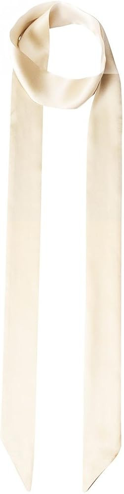 Monique Damen Langer schmaler seidiger Schleifenhalsband Halsband Gürtel Schal Beige Einheitsgr... | Amazon (DE)
