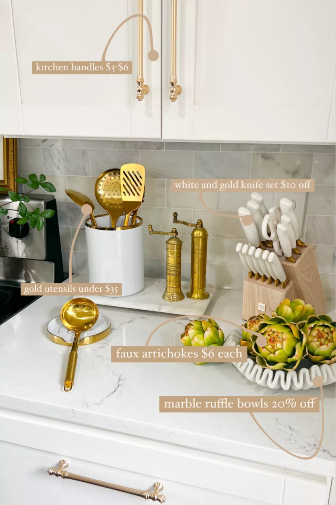 Brass/Gold Cooking Utensils Set … curated on LTK