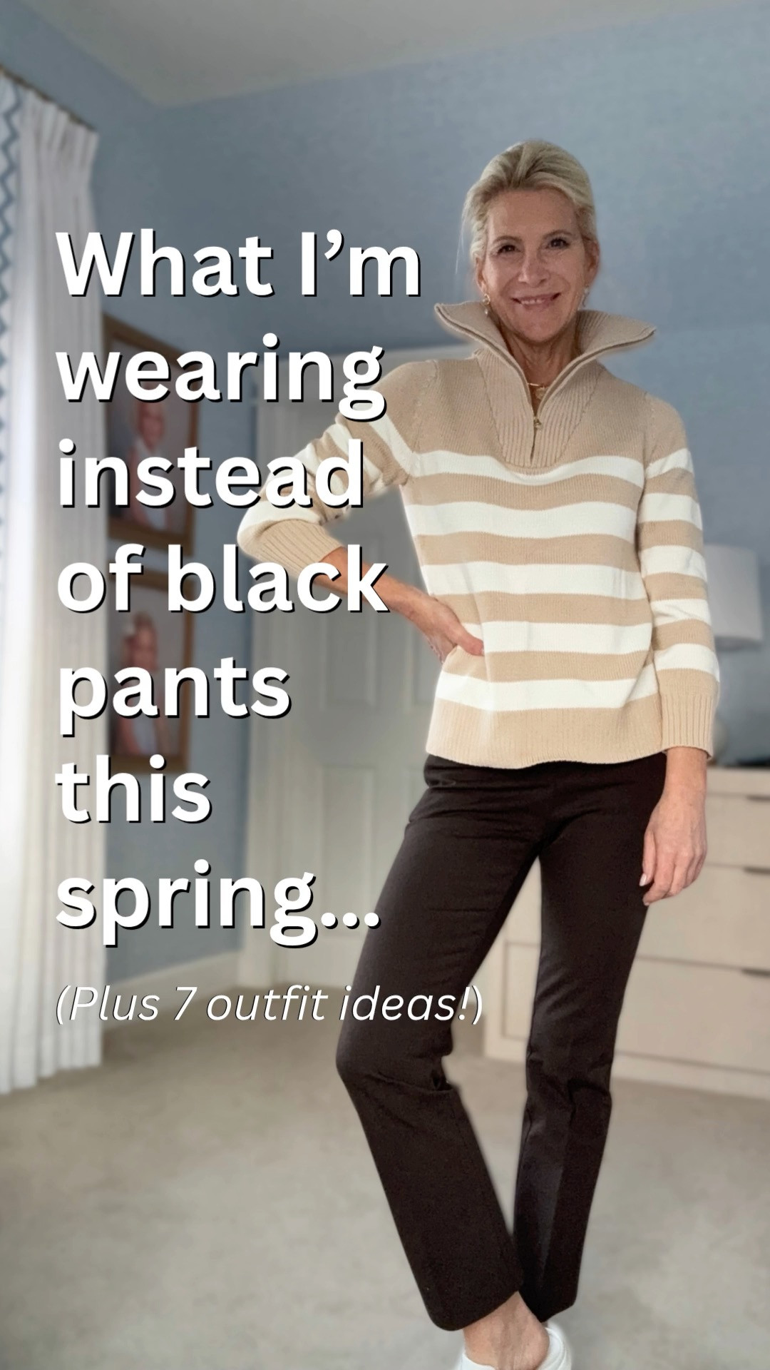 Spring outfit ideas with brown pants.  

 #LTKootd #LTKSeasonal #LTKOver40