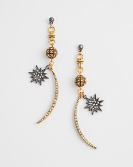 No Droop™ Stars and Moons Drop Earrings | Chico's