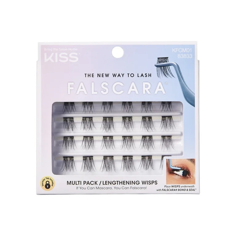 KISS Falscara DIY Eyelash Extensions Multipack, Lengthening Wisps, 24 Count - Walmart.com | Walmart (US)