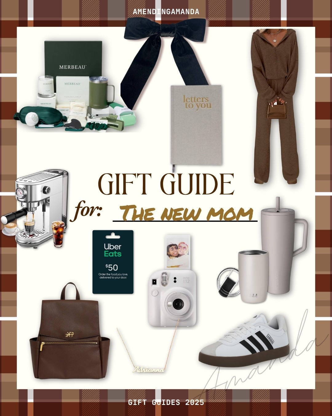 Gift Guide for the new mom 🧑‍🧑‍🧒

Diaper bag, lounge set, new mom gifts, sneaker, insulated cup, coffee cup, espresso machine, personalized necklace, name necklace, journal, Polaroid

#LTKBaby #LTKGiftGuide #LTKCyberWeek