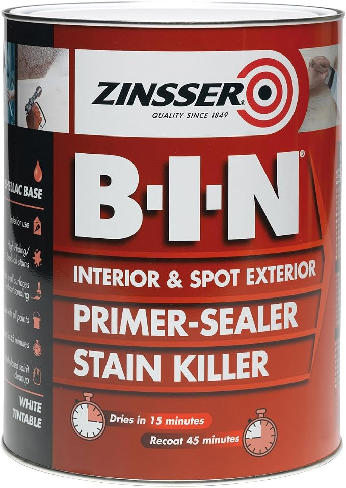 Zinsser ZINBIN500 500 ml B.I.N Primer/Sealer Stain Killer Paint | Amazon (UK)