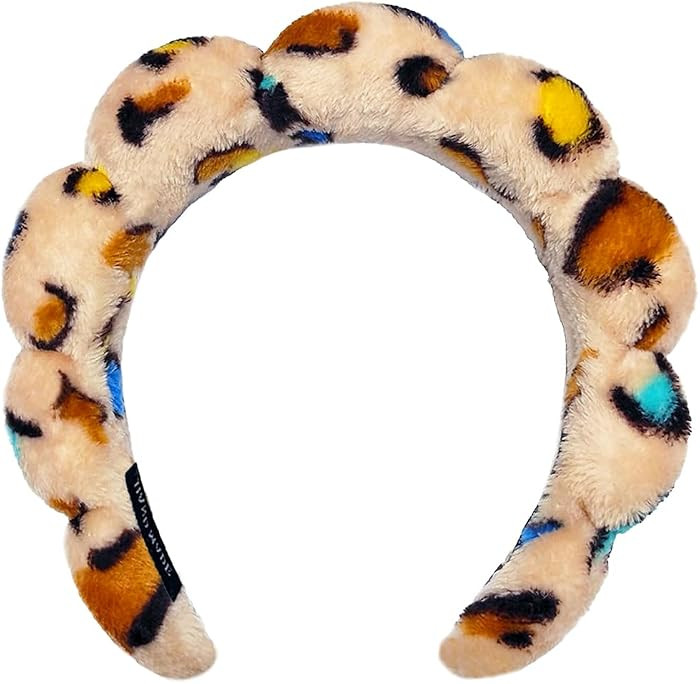 Spa Headbands for Washing Face or Makeup, Sponge Bubble Skincare Headbands, Puffy Terry Cloth Hai... | Amazon (US)