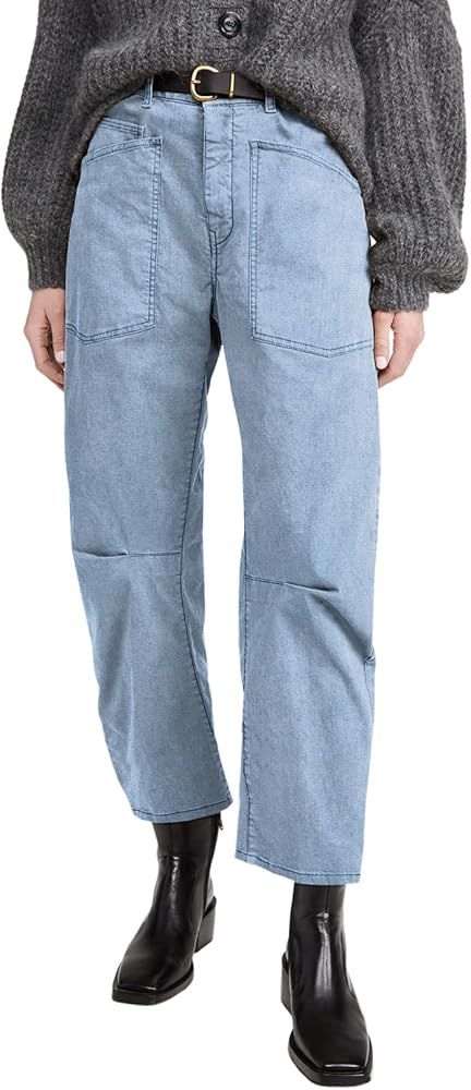 EVALESS Womens Baggy Barrel Jeans High Waisted Wide Leg Boyfriend Denim Ankle Pants | Amazon (US)