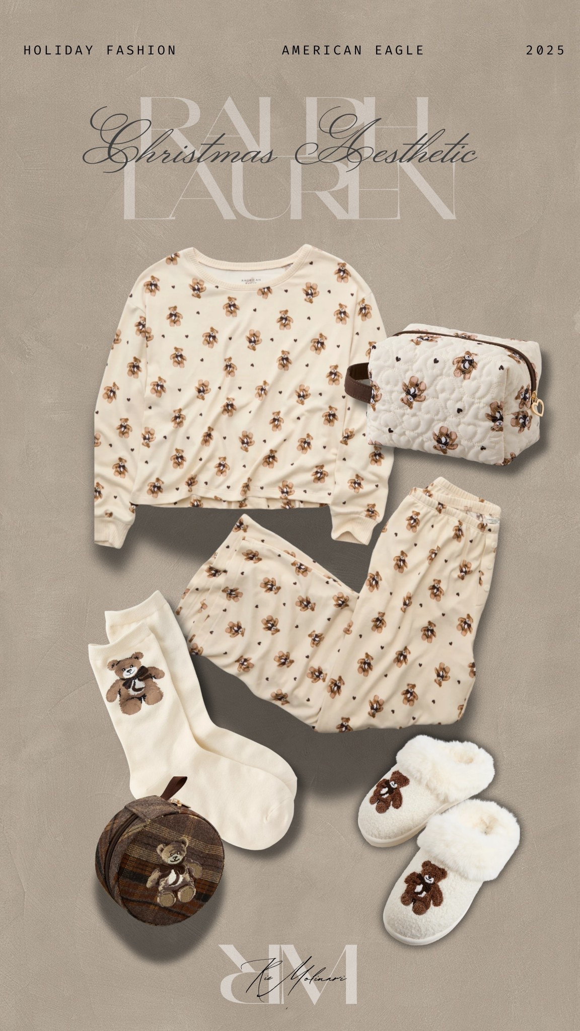 Ralph Lauren Christmas Aesthetic 🧸🤎 | Teddy Bear Pajama Set

This Ralph Lauren–inspired teddy bear pajama set from American Eagle is pure holiday nostalgia. Think cozy mornings by the tree, soft neutral tones, and that timeless teddy print that feels straight out of a vintage Ralph ad.

✨ Style it with: matching bear socks, fuzzy slippers, and a warm latte moment. Perfect for gifting, lounging, or just romanticizing winter mornings in your home.


Ralph Lauren inspired pajamas, American Eagle pajamas, holiday loungewear, teddy bear aesthetic, cozy Christmas pajamas, neutral pajamas, soft sleepwear, vintage Christmas style, winter gift ideas, cozy aesthetic outfit, luxury lounge set, cream pajama set

#LTKHoliday #LTKWinter #AestheticLoungewear #CozyChic #NeutralAesthetic #AEStyle #HolidayFashion #ChristmasVibes #RalphLaurenInspired #HomeForTheHolidays #LuxuryLounge #TeddyBearAesthetic #LTKGiftGuide

#LTKGiftGuide #LTKStyleTip #LTKHoliday