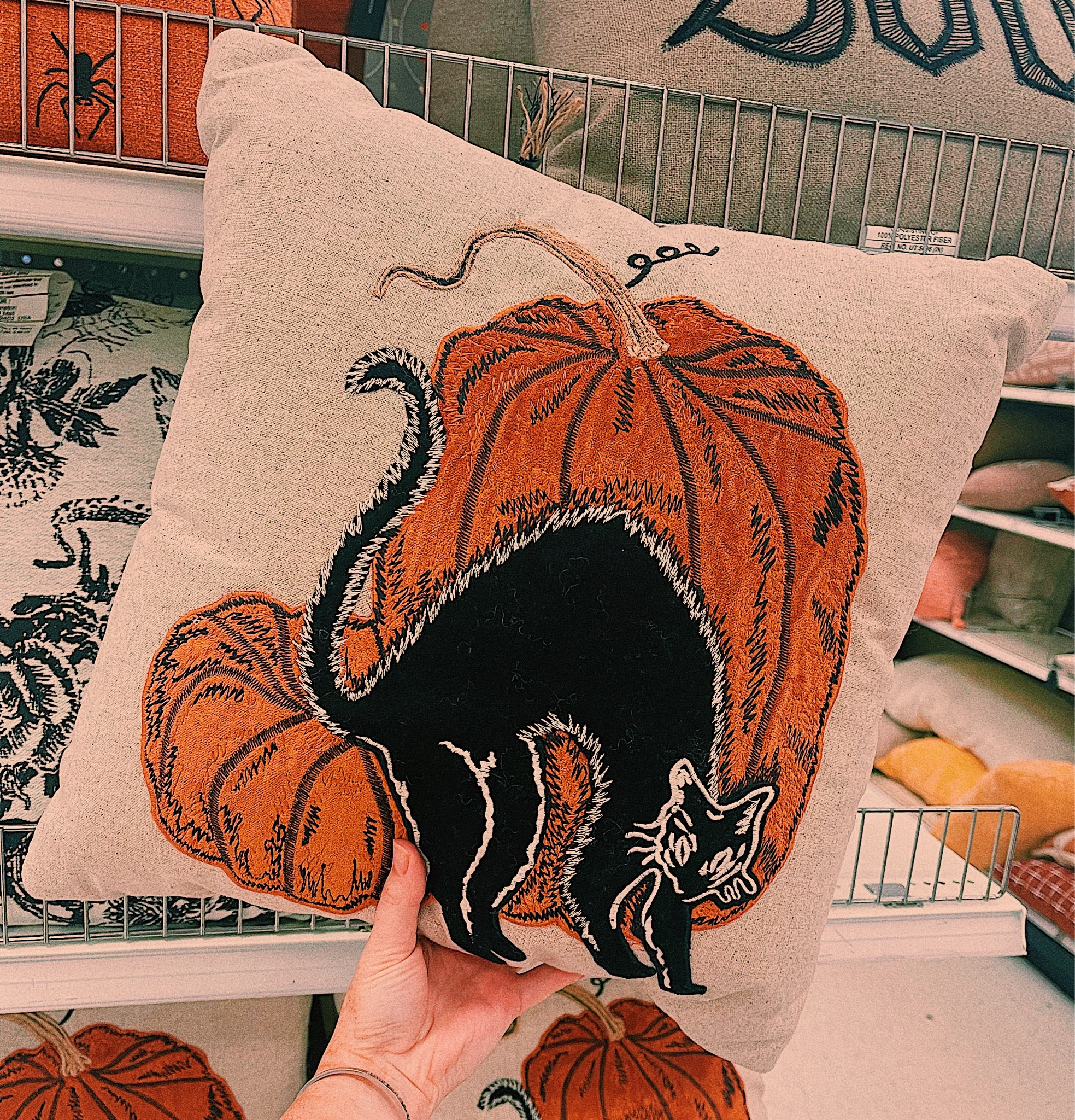 scaredy cat 🐈‍⬛🎃 how cute is this Halloween throw pillow?! throw pillows are my weakness - definitely wanna add this to my Halloween collection 😍 

#LTKunder50 #LTKSeasonal #LTKhome