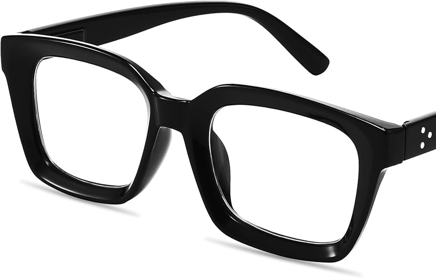 IBOANN Oversized Blue Light Glasses for Woman, Funky Fashion Glasses With Preppy Look, Reduce Scr... | Amazon (US)