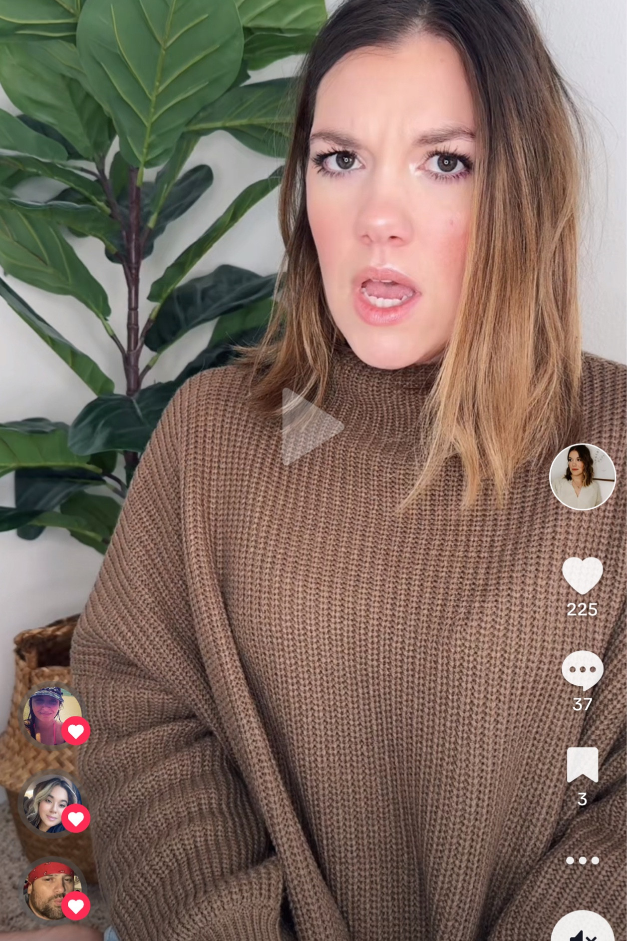 LOL at my facial expression but this is the best I could do to screenshot! 😆 I love the color and the neckline of this top from SHEIN. It's a thinner knit but still keeps me warm for this season! 

#shein #sheinwomen #sheintop #sheinsweater #sweater #knitsweater #brown #midsize #curvy #winter #springtop #springstyle 

#LTKSeasonal #LTKmidsize #LTKstyletip