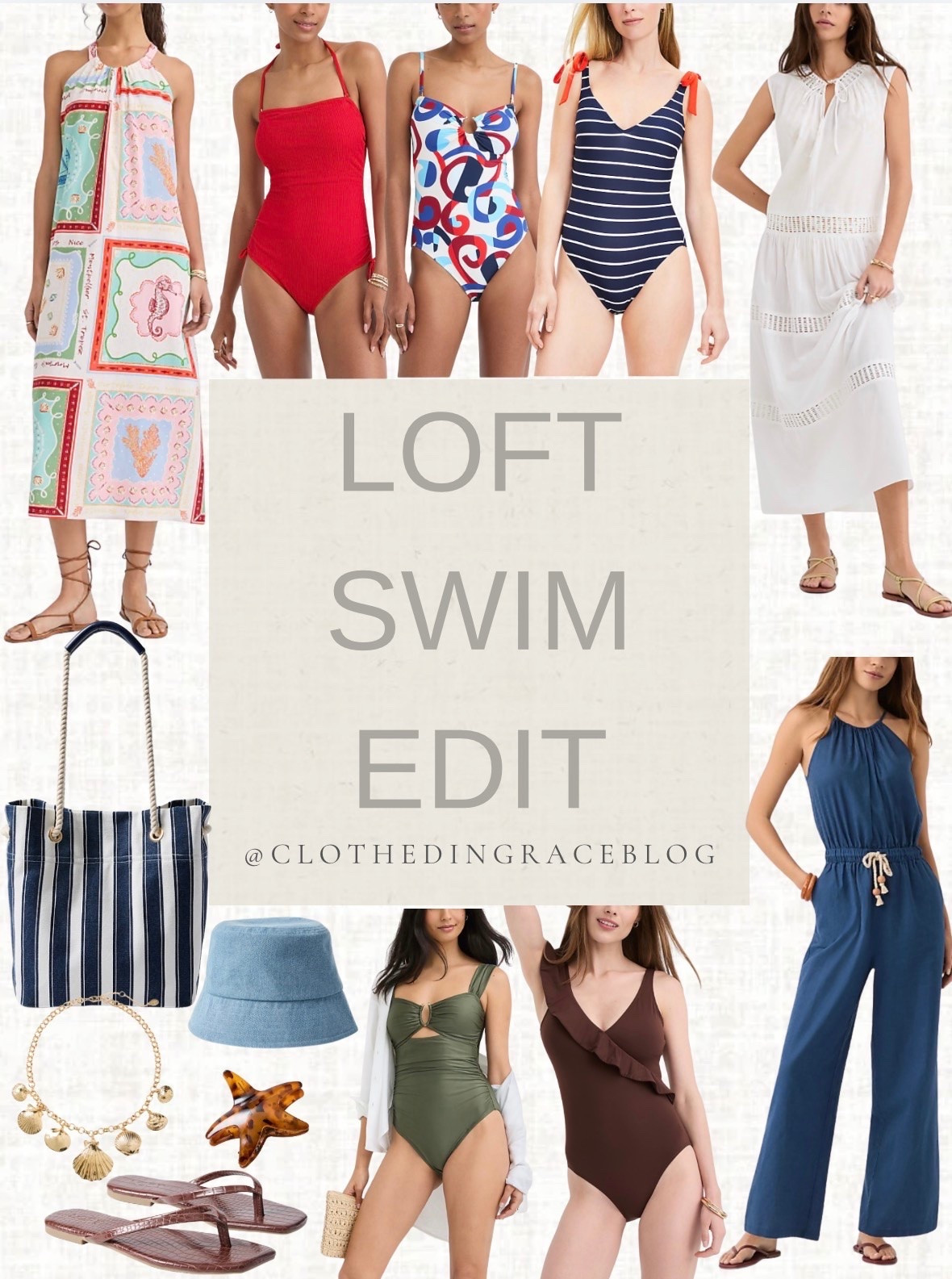 Loft swim edit! 

Bag, jumpsuit, coverup, one piece, bucket hat, hair clip, sandals, dress

#LTKootd #LTKSwim #LTKTravel