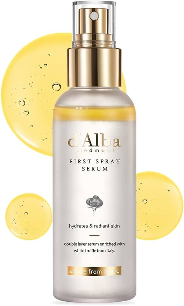d'Alba Italian White Truffle First Spray Serum, Vegan Skincare, Hydrating Facial Mist with White ... | Amazon (US)