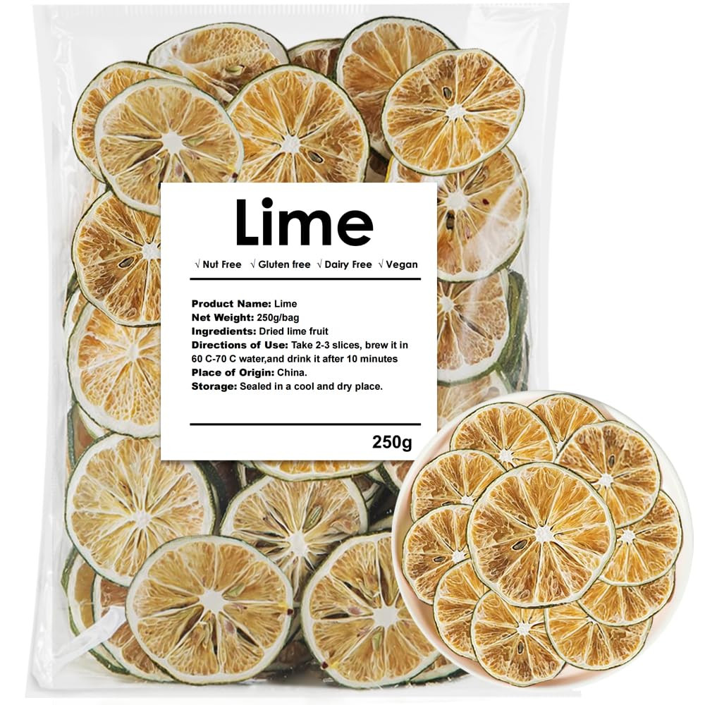 Dehydrated Dry Lime For Cocktails, Dried Lime Slices 8.8oz/250g, 100% Natural & No Additives, No ... | Amazon (US)