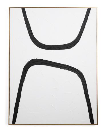 30x40 Black On White Abstract Wall Art | TJ Maxx