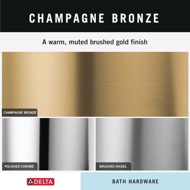 Delta Trinsic Champagne Bronze Single -Hook Wall mount Towel Hook | Lowe's