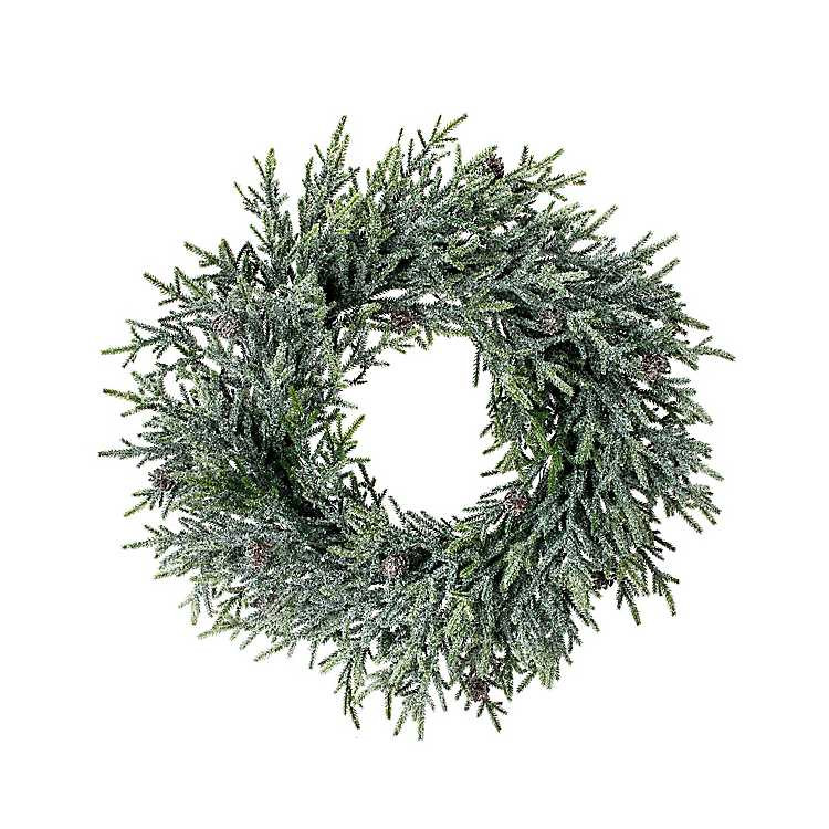 Mini Frosted Pine Wreath | Kirkland's Home