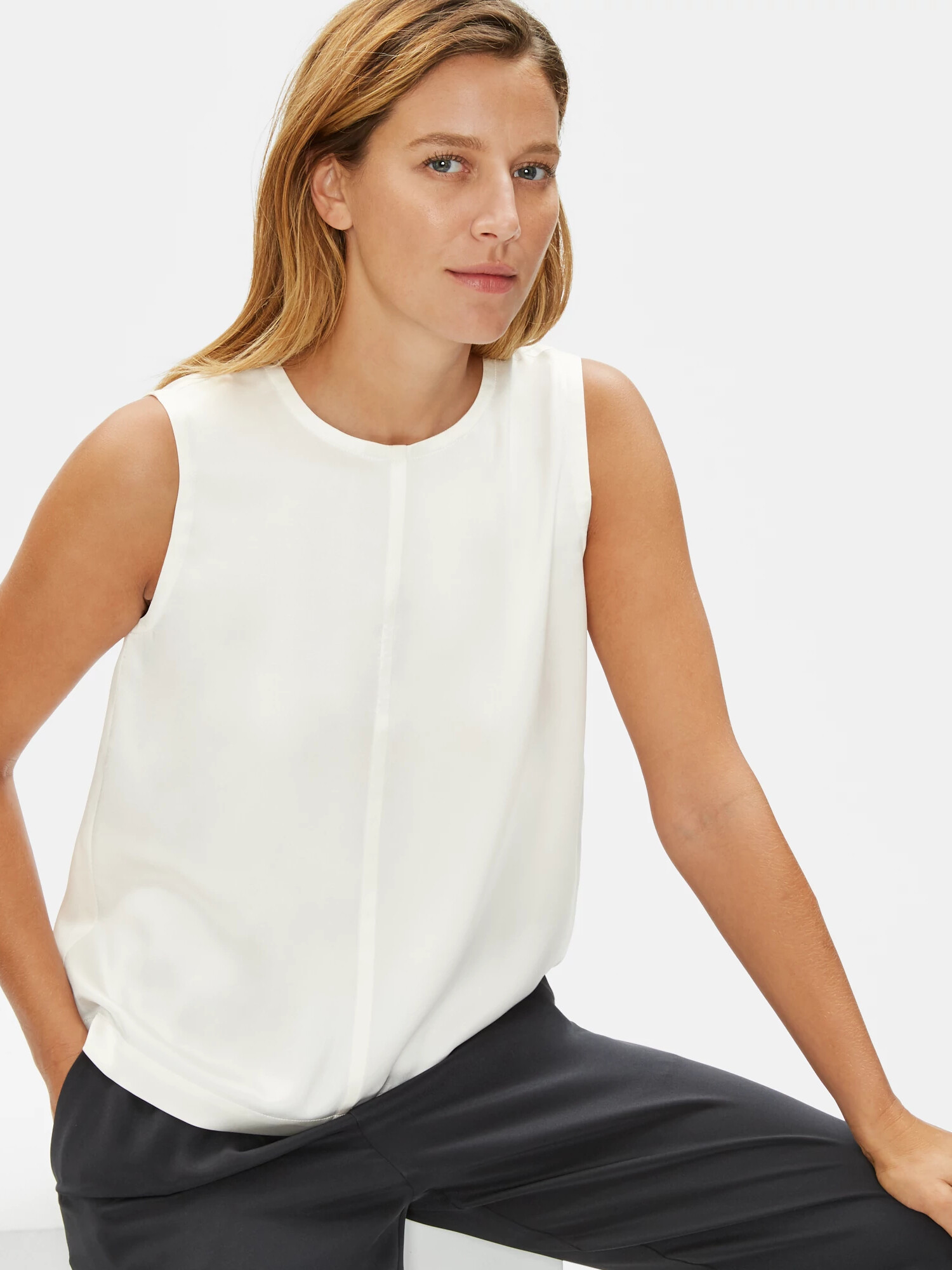 Limited Edition Heavyweight Silk Charmeuse Shell | Eileen Fisher