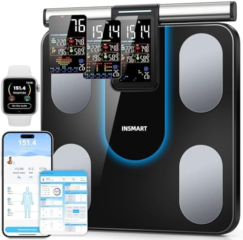 Smart Scale for Body Weight, INSMART 8-Electrode Bathroom Scale with BMI Body Fat Muscle Mass, 56... | Amazon (US)