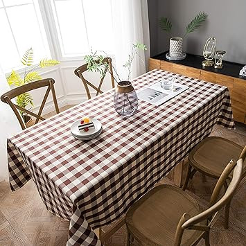 Aquazolax 60 x 104 Inches Farmhouse Buffalo Plaid Tablecloth Luxury Rectangle Weights Wrinkle-Fre... | Amazon (US)