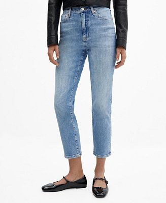 MANGO Women's Slim Cropped Jeans - Macy's | Macy's