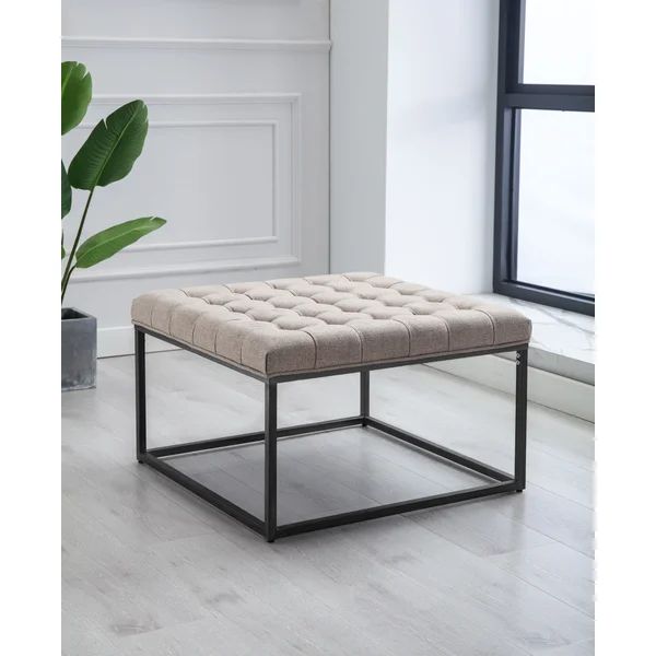 Kennedy 28" Wide Tufted Square Standard Ottoman | Wayfair North America