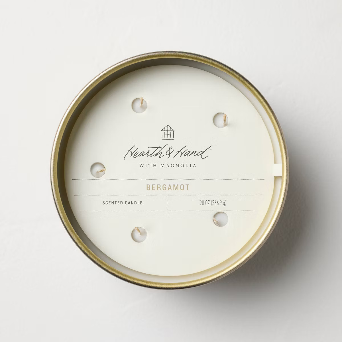 5 Wick Large Fluted Brass Jar Candle 20oz - Hearth & Hand™ with Magnolia | Target