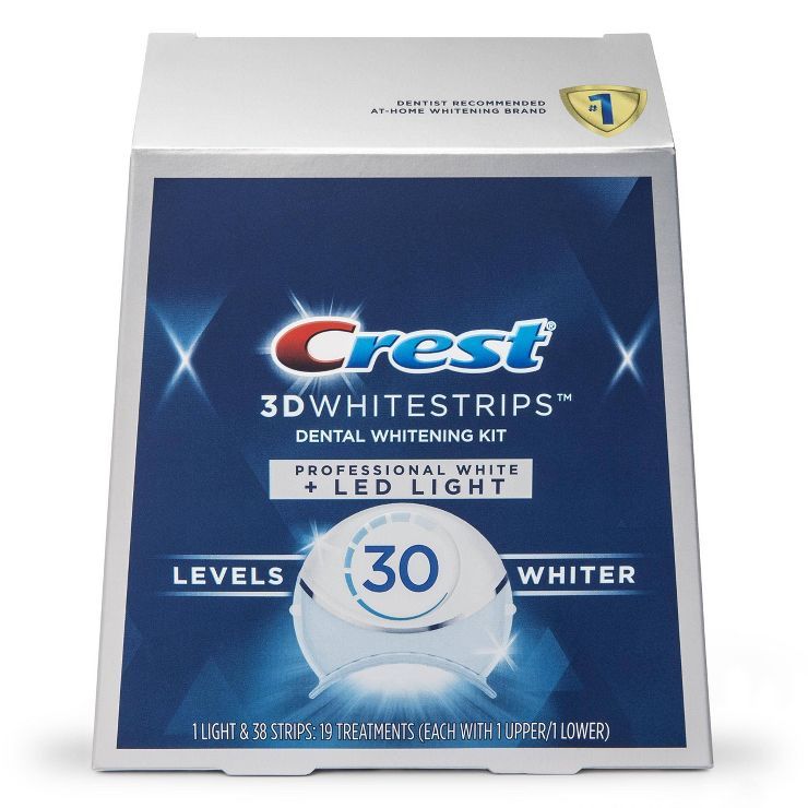 Crest 3D Whitestrips Professional White with Hydrogen Peroxide + LED Light Teeth Whitening Kit  -... | Target