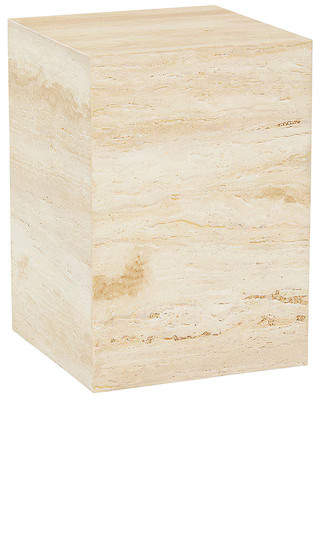 Alpine Side Table in Travertine | Revolve Clothing (Global)