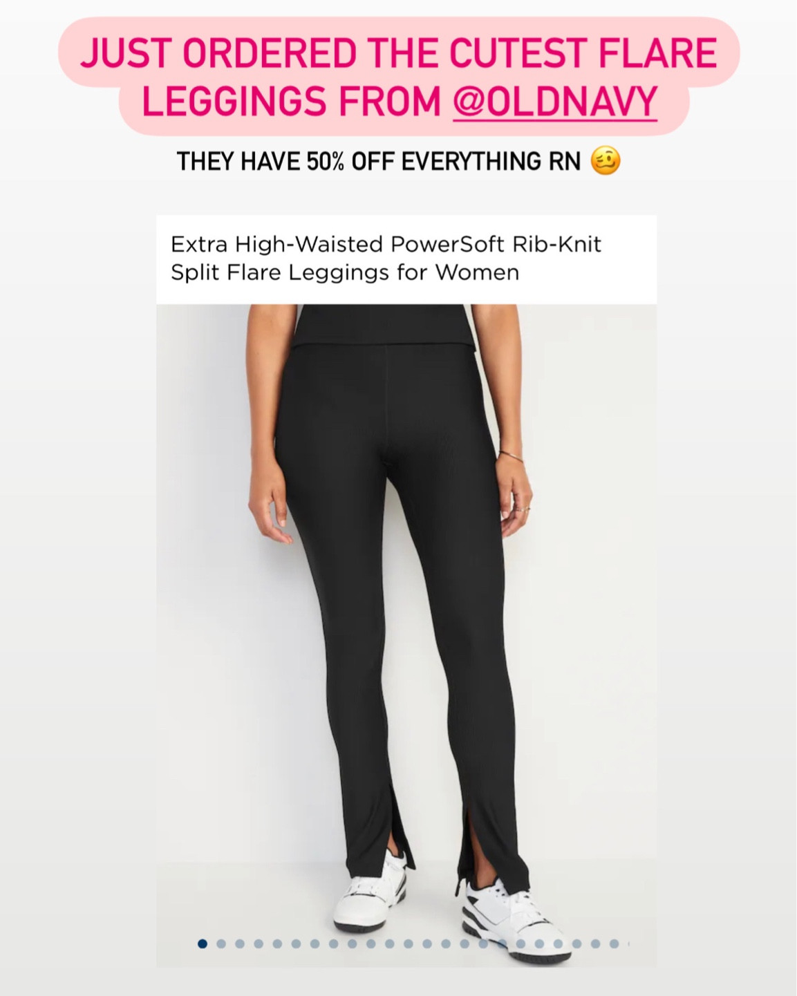 Old Navy Extra High-Waisted PowerSoft Rib-Knit Split Flare Leggings for  Women