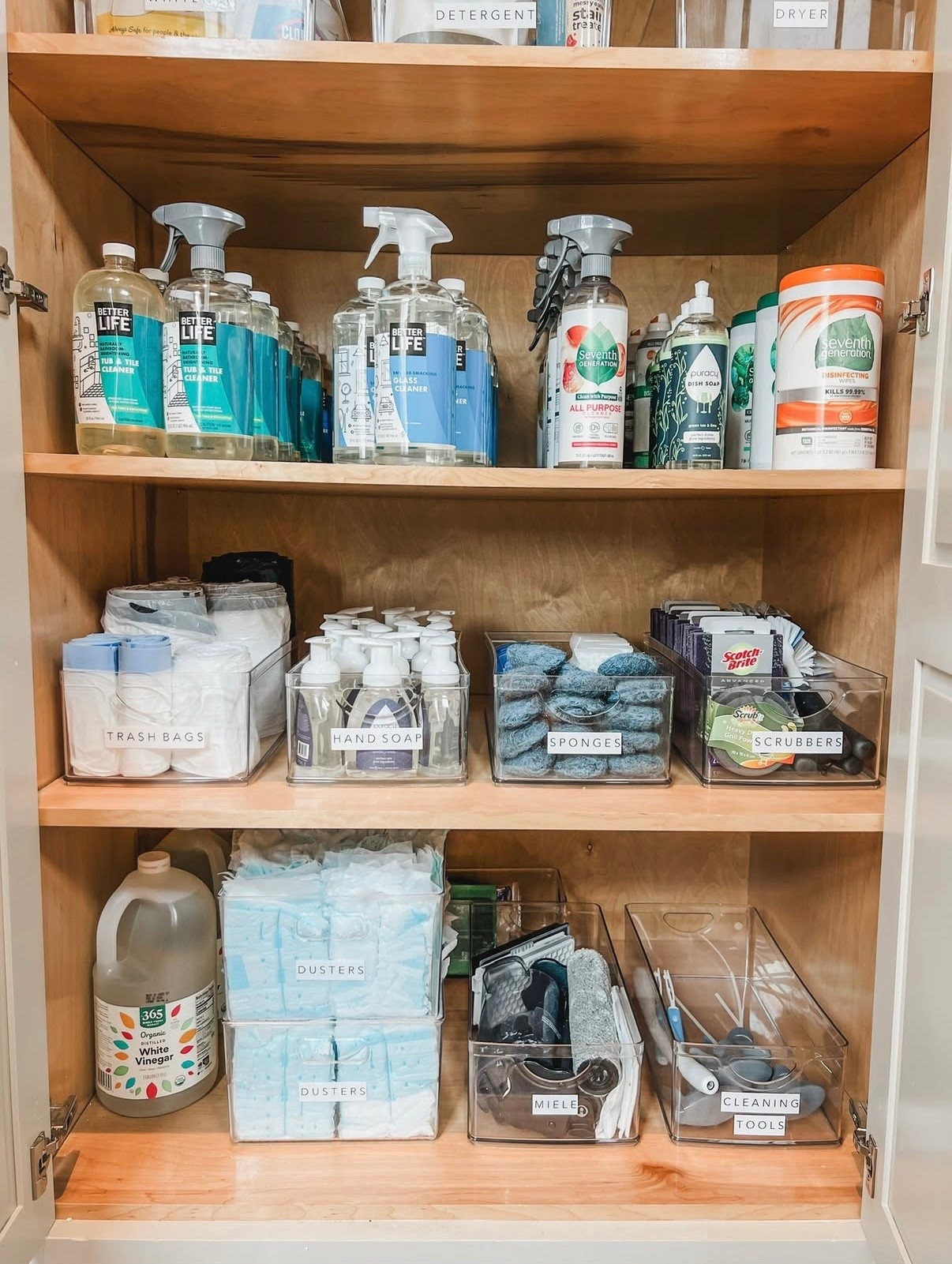 An organized and functional backstock cabinet 🤭🤭