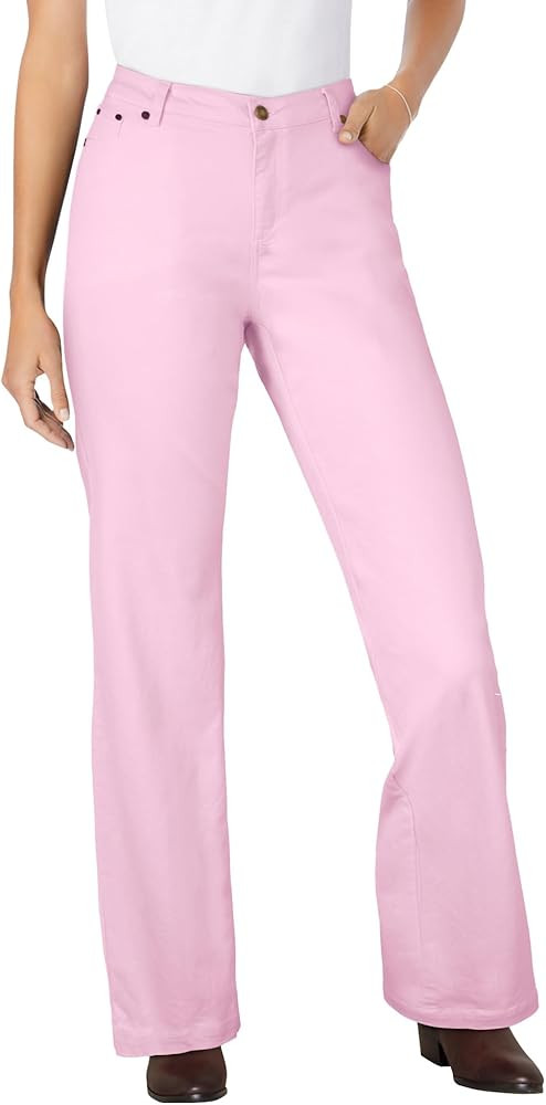 Woman Within Women's Plus Size Wide-Leg Stretch Denim Jean | Amazon (US)
