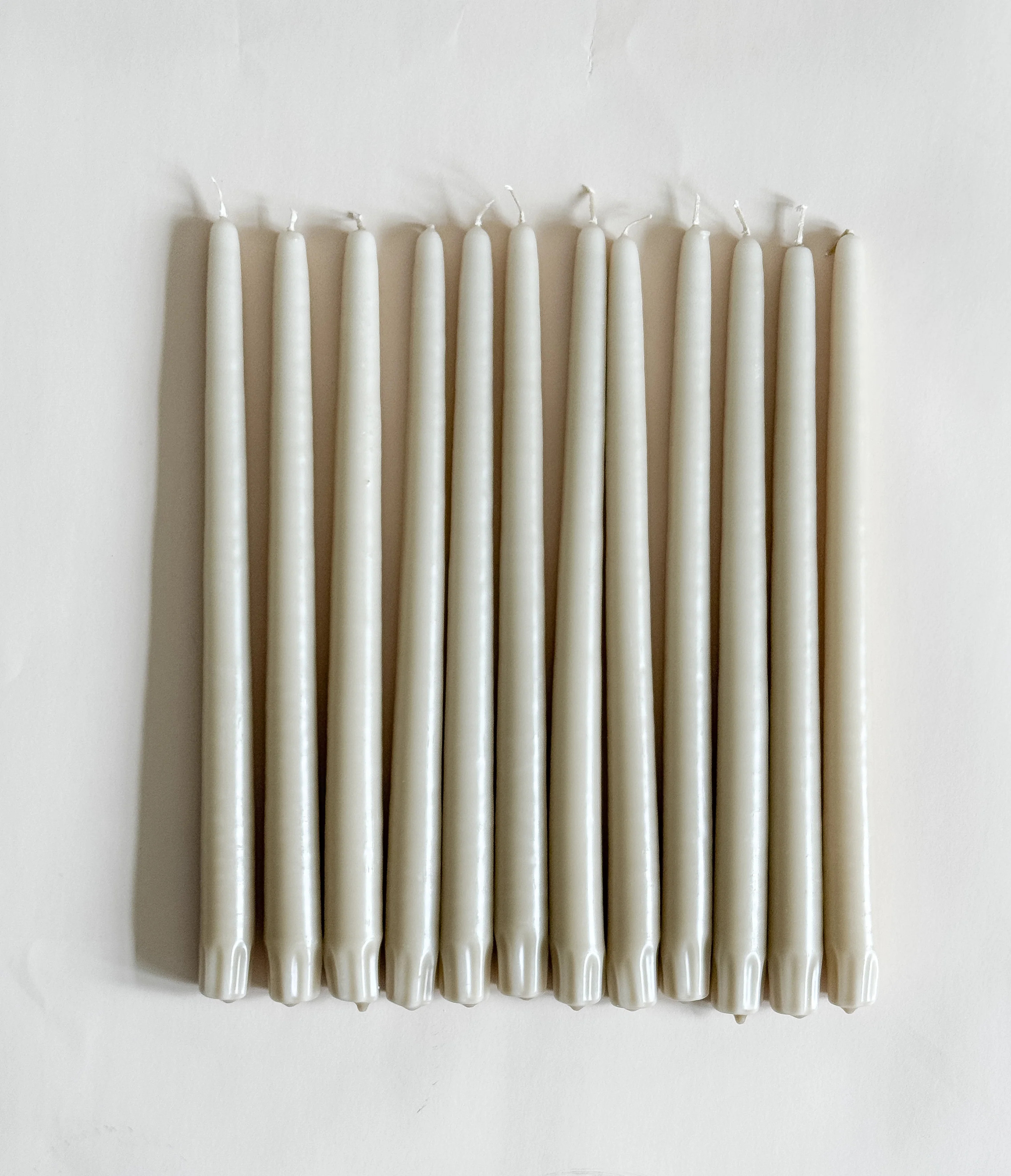 12" Antique Beige Candle Tapers, Set of 2 | Cottage and Key