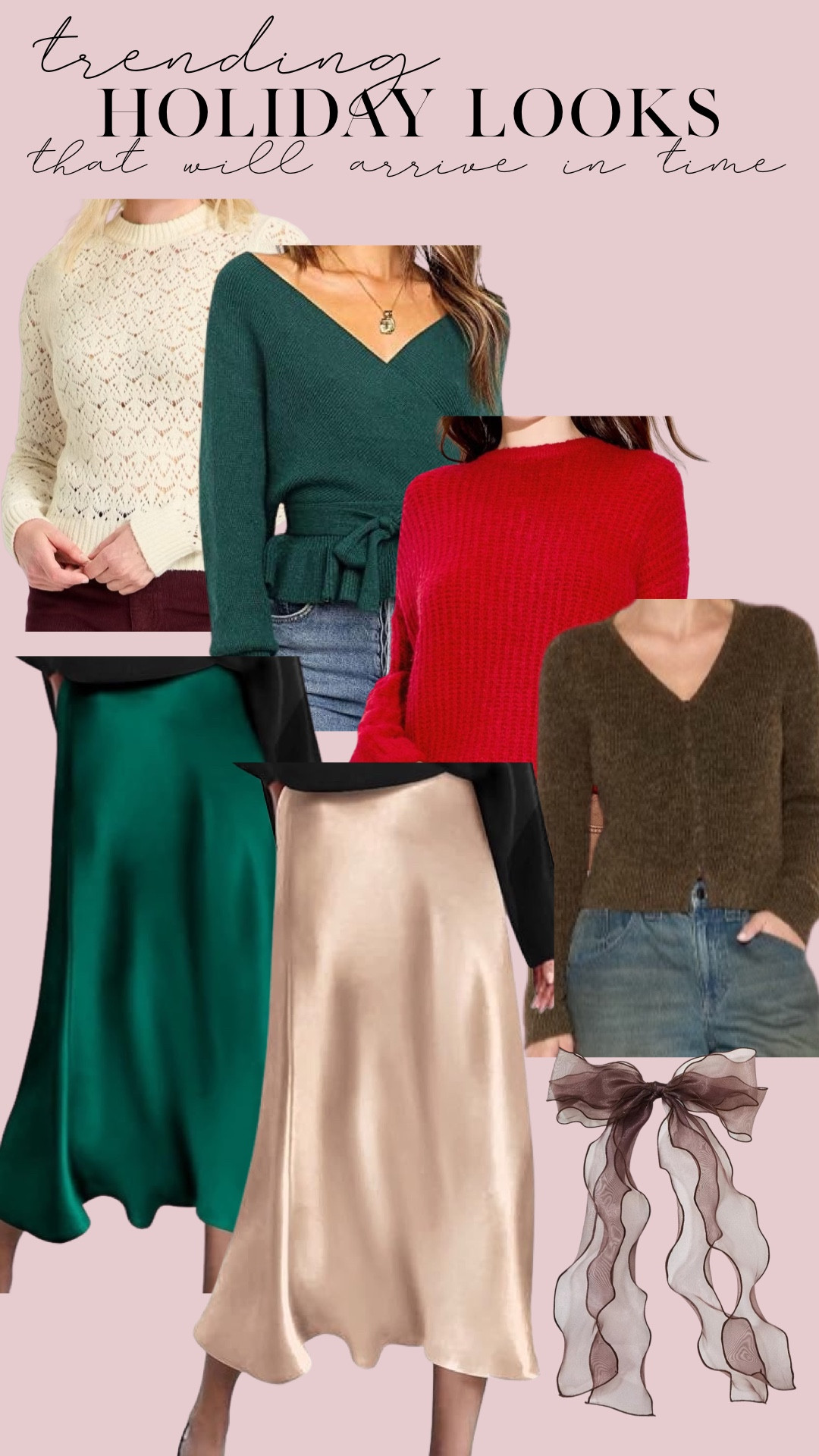 Last-minute Christmas outfit ideas that will arrive in time! Amazon outfits, target outfit, sweaters, Christmas Eve outfit 

#LTKHoliday #LTKootd #LTKgrwm