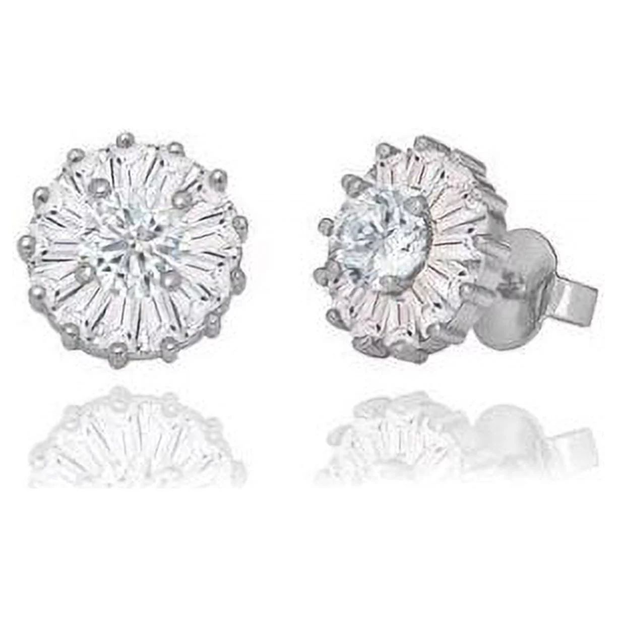 Cate & Chloe Ellee Stud Earrings, 18k White Gold Earrings with Cubic Zirconia Crystals, Earrings ... | Walmart (US)