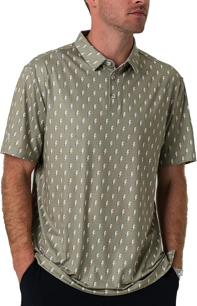 BURLEBO Men’s Performance Polo Shirt – Lightweight, Quick Dry, Moisture Wicking, Four-Way Str... | Amazon (US)