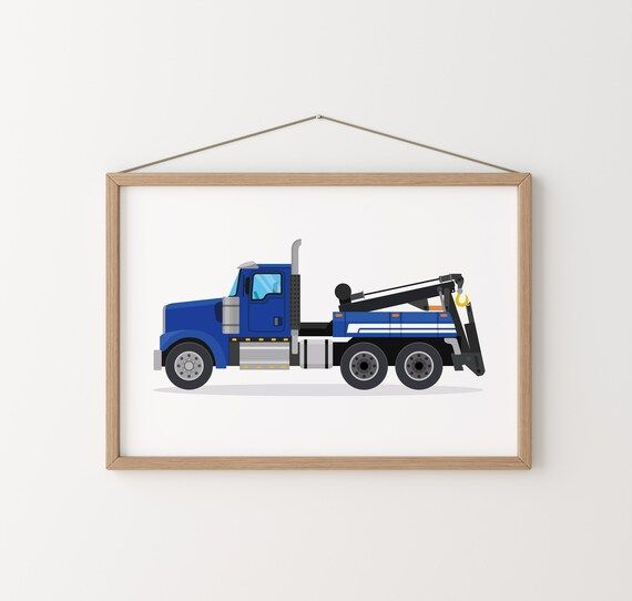 Tow Truck Print Tow Truck Wall Deco Tow Truck Pickup Print | Etsy | Etsy (US)