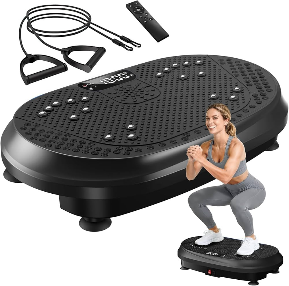 Vibration Plate Exercise Machine, Vibrating Fitness Platform for Lymphatic Drainage, Full Body Sh... | Amazon (US)