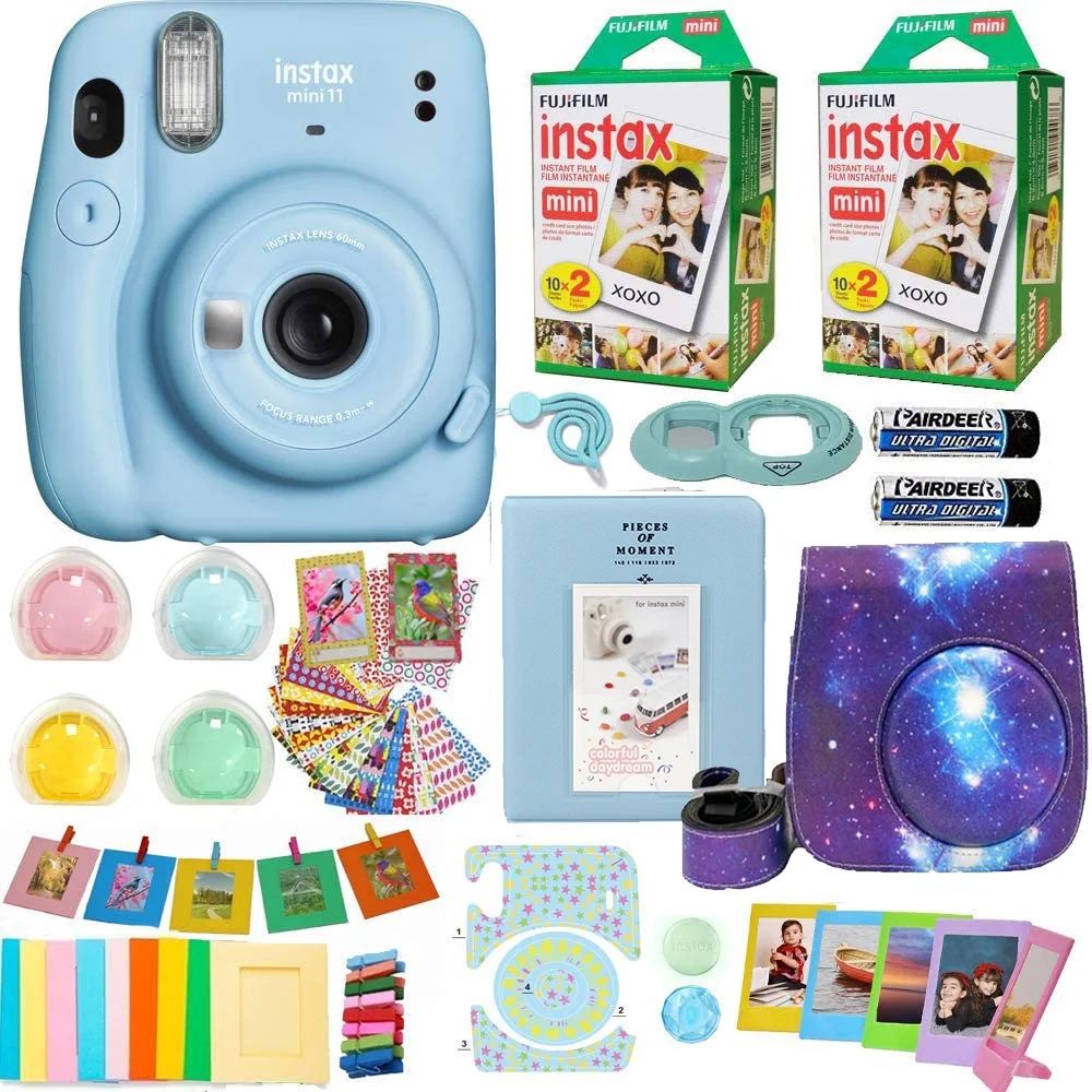 Fujifilm Instax Mini 11 Camera Sky Blue + Accessories kit for Fujifilm Instax Mini 11 Camera Incl... | Walmart (US)