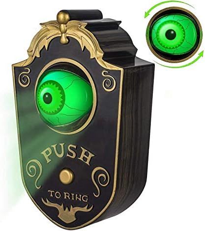 Halloween Decoration, Halloween Doorbell, Haunted Doorbell Animated Eyeball Halloween Decor with ... | Amazon (US)