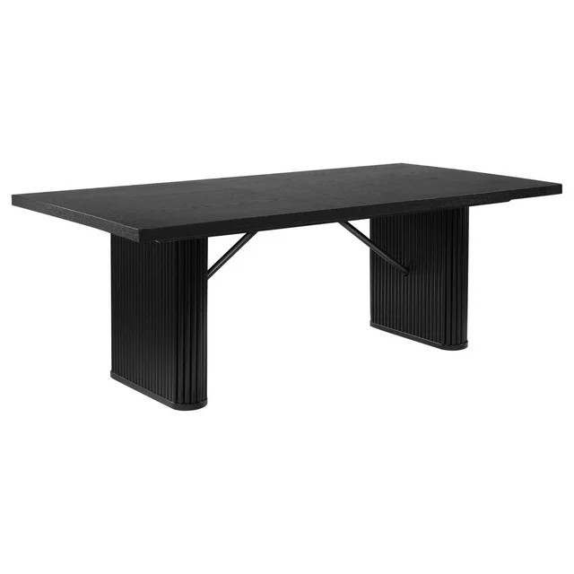 Coaster Catherine Wood Rectangular Double Pedestal Dining Table in Black - Walmart.com | Walmart (US)