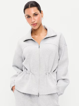 Bounce Fleece Full-Zip Cinched Sweatshirt | Old Navy (US)
