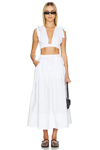 L'Academie by Marianna Arman Poplin Crop Top in White from Revolve.com | Revolve Clothing (Global)
