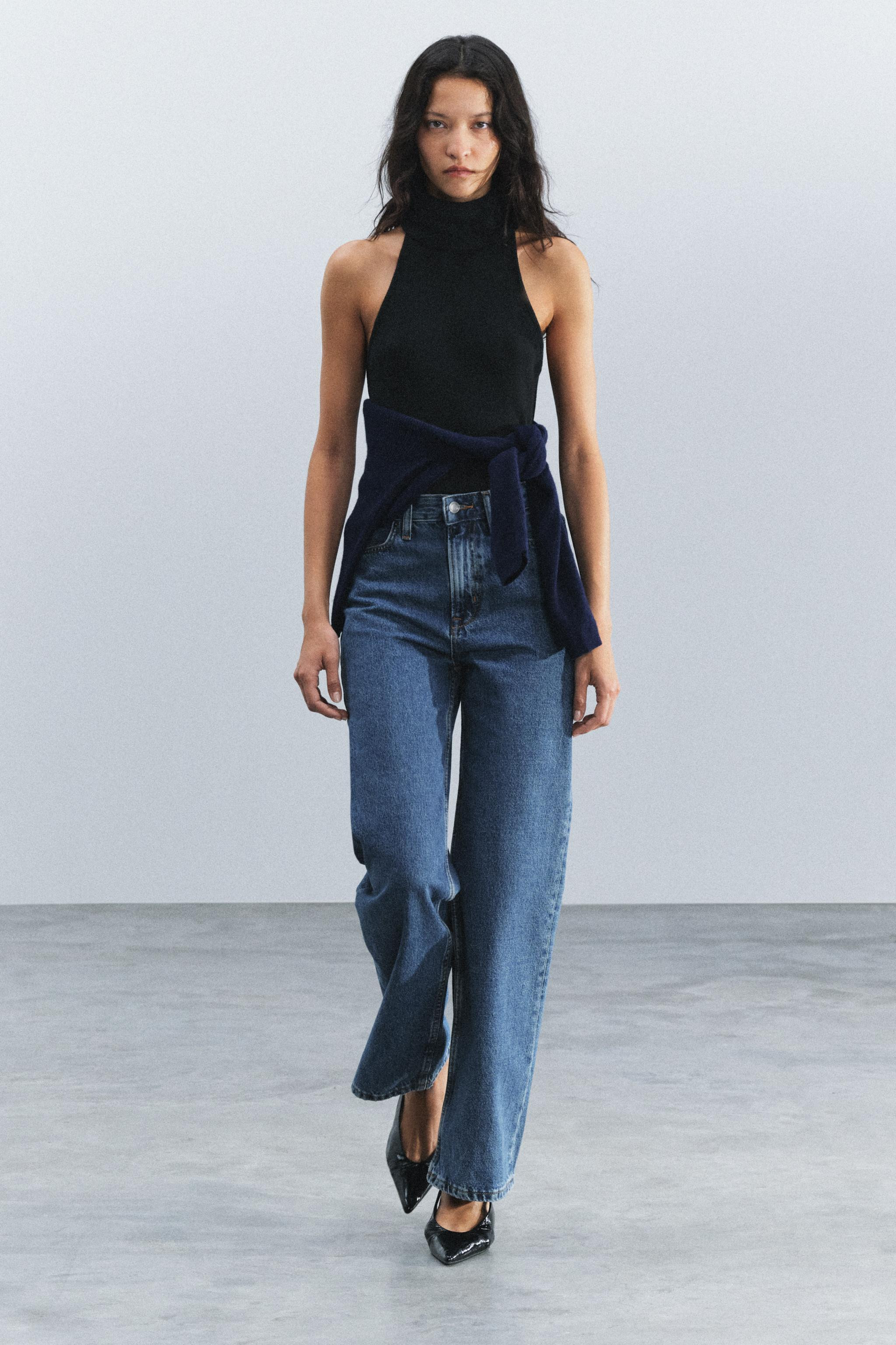 ZW COLLECTION HIGH-RISE STRAIGHT FIT JEANS | Zara US