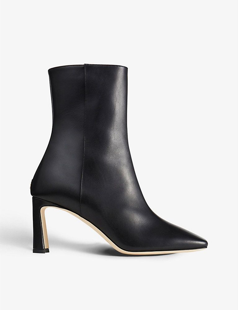 Kinsey square-toe leather heeled ankle boots | Selfridges