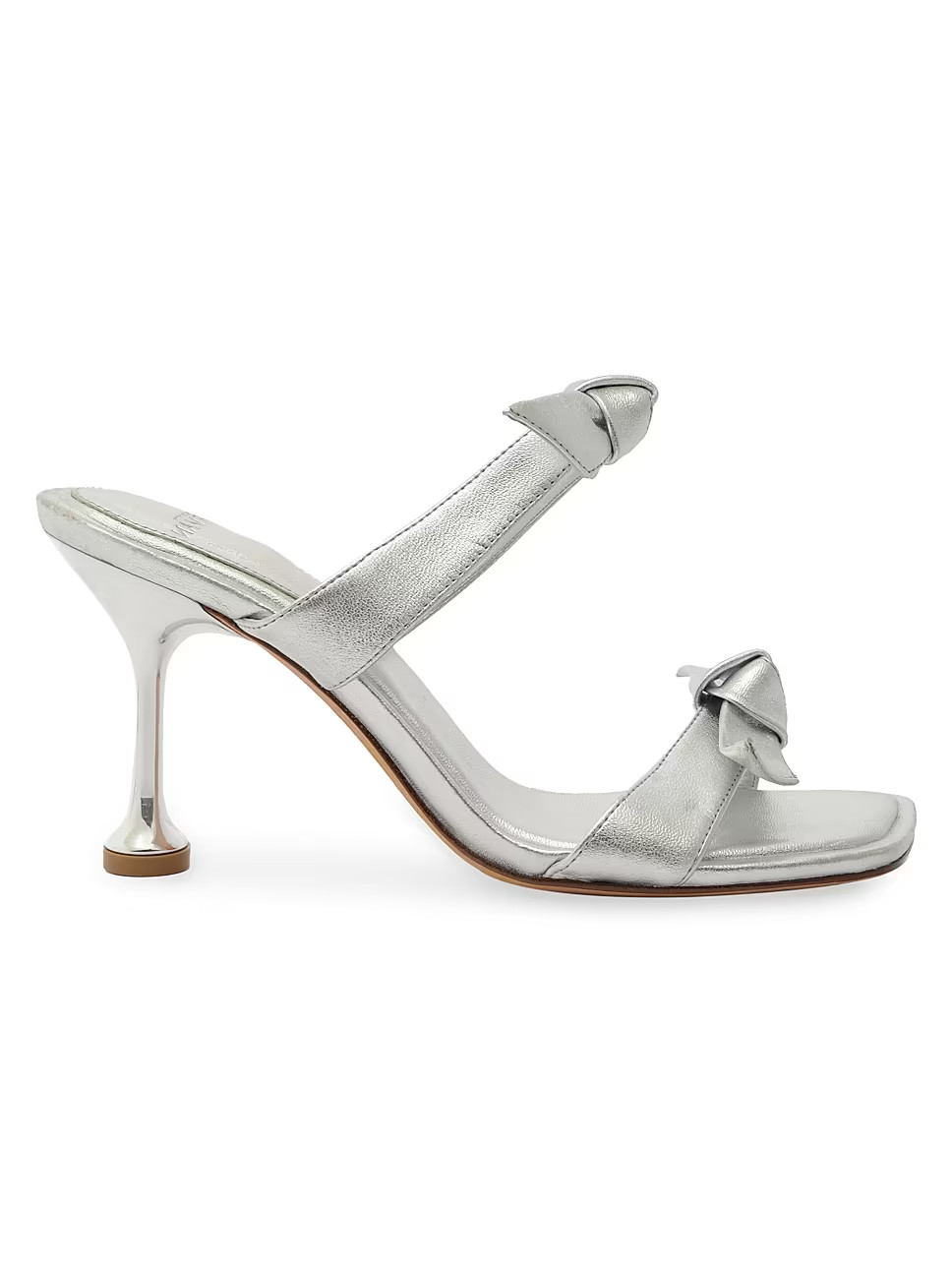 Clarita 85MM Squared Flare Leather Sandals | Saks Fifth Avenue