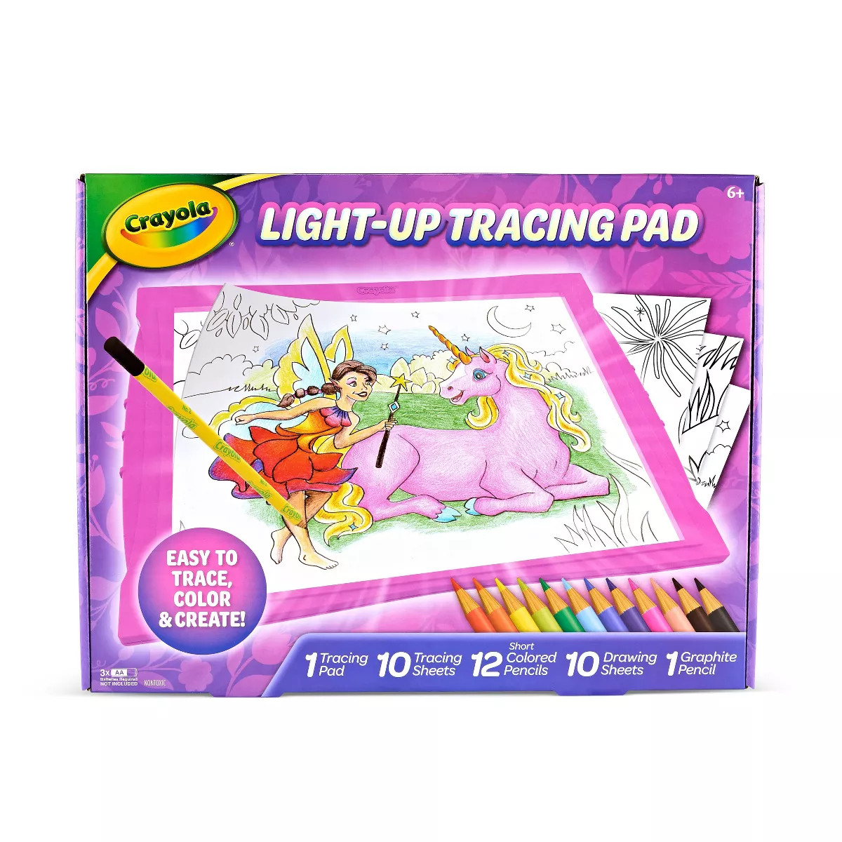 Crayola Light Up Tracing Pad Pink: Creative Drawing Kit for Kids, Includes Colored Pencils & Pape... | Target