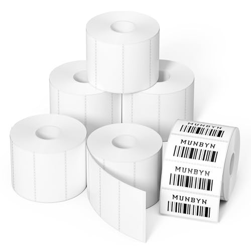 MUNBYN 2x1 Thermal Labels, 6000 Sheets/6 Roll, White | Amazon (US)